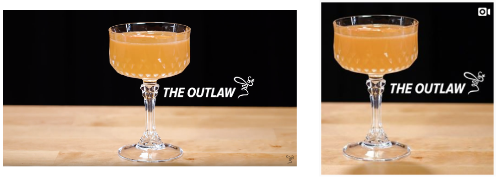 YouTube video aspect ratio versus Instagram aspect ratio for Queen Bee Mixology