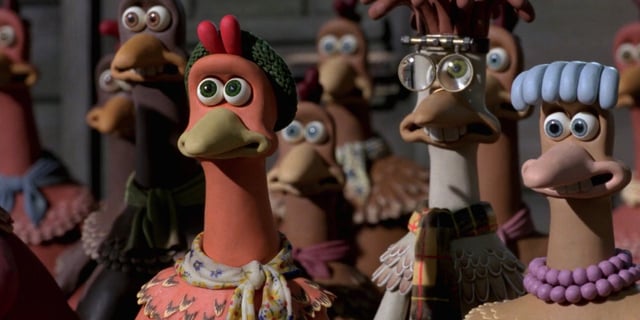  Screenshot still from Chicken Run, animovaný film stop motion