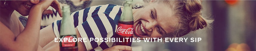 Professional photography Coca-Cola website