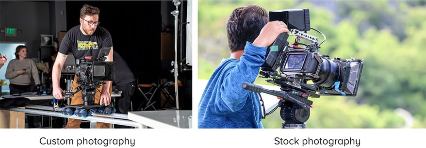 Custom versus stock photography cinematographer 