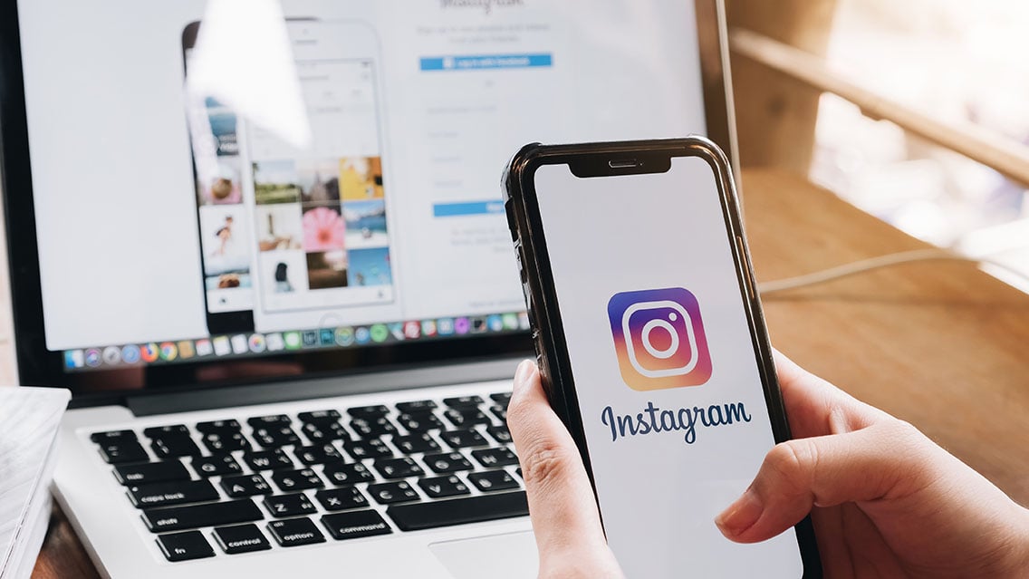 Building Instagram following organically on phone and laptop