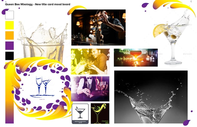 mood board queen bee mixology