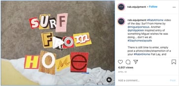 film Stop motion zamieszczony na koncie Rab Equipment na Instagramie