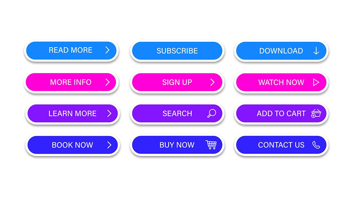 Different kinds of call-to-action (CTA) buttons