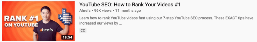 YouTube video title and thumbnail