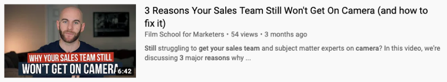 YouTube video title and thumbnail with text and similar keywords